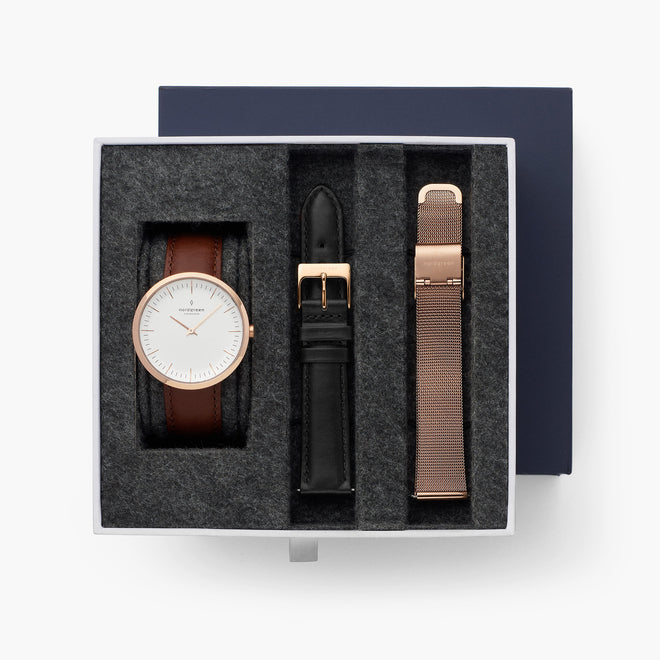 茶色ベルトの腕時計で人気のコレクション - Nordgreen