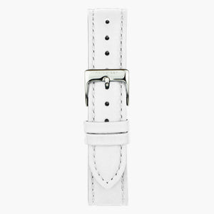 ST16BRSILEWH & 腕時計 ホワイト ベルト レザー シルバー 16mm